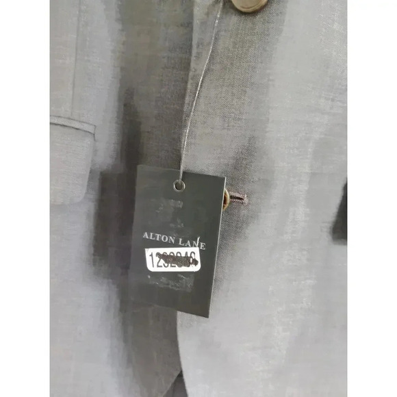 Alton Lane Suit Jacket Sport Blazer Wool Blend Gray Business Tailor Fit  38S - Picture 6 of 7